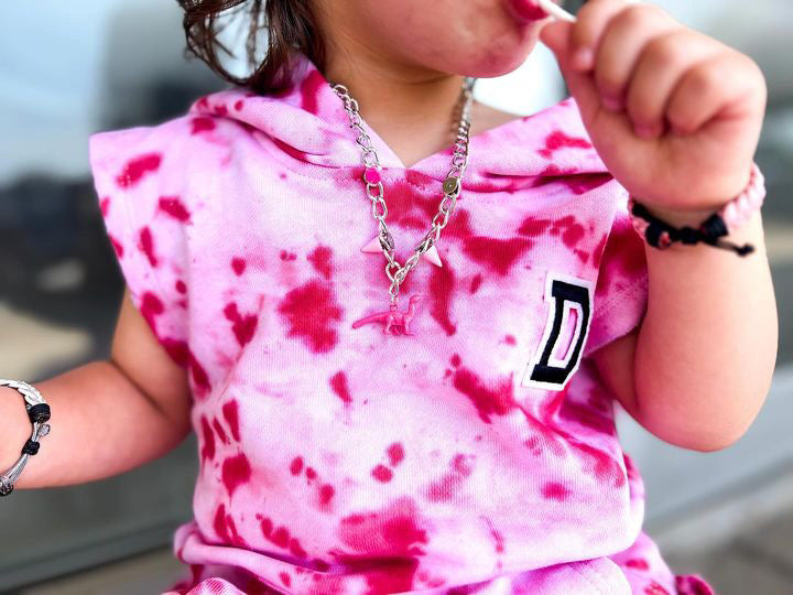 Tie Dye Unfinished Hoodie Tank