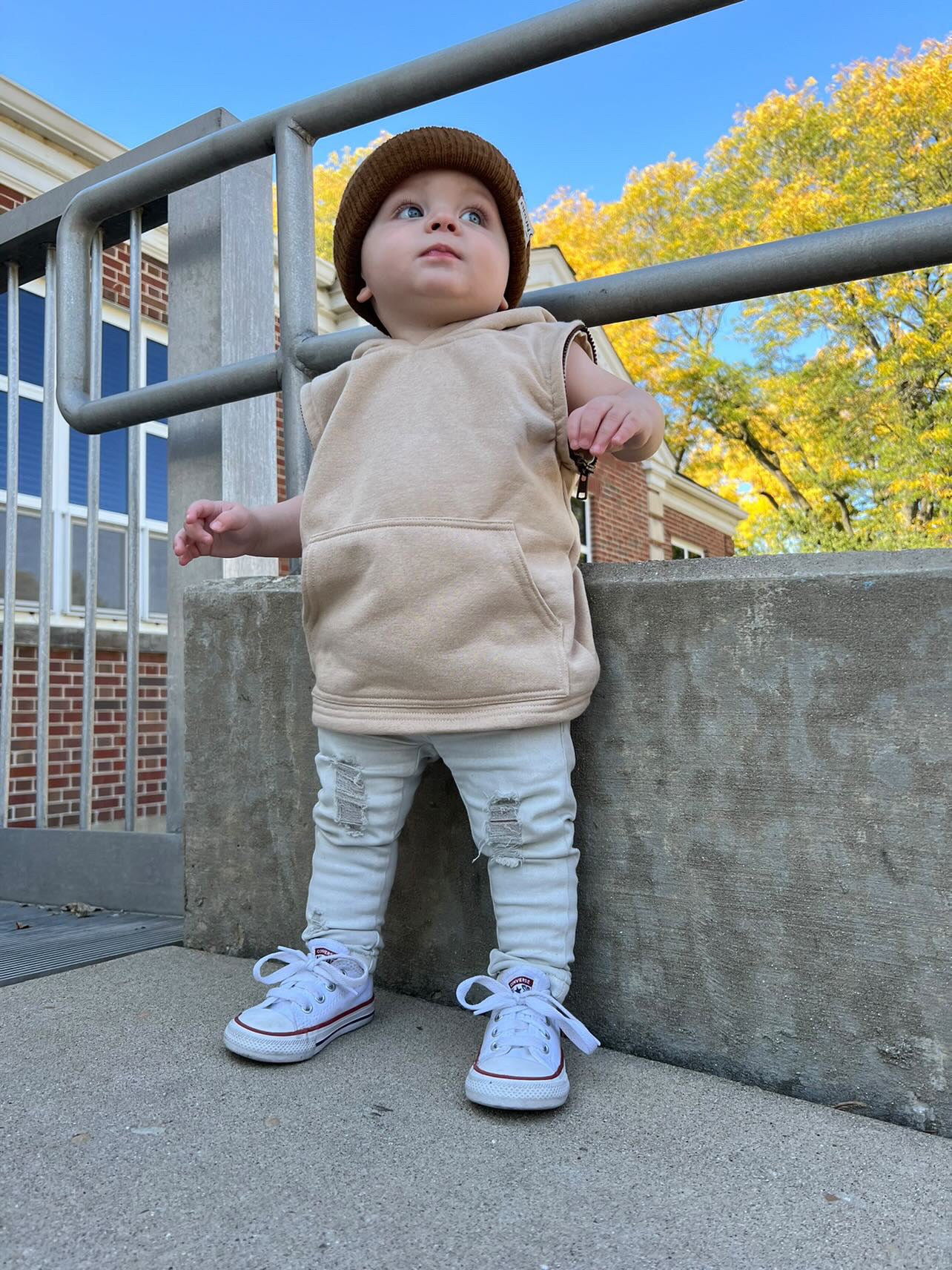 Beige Zipper Jumper