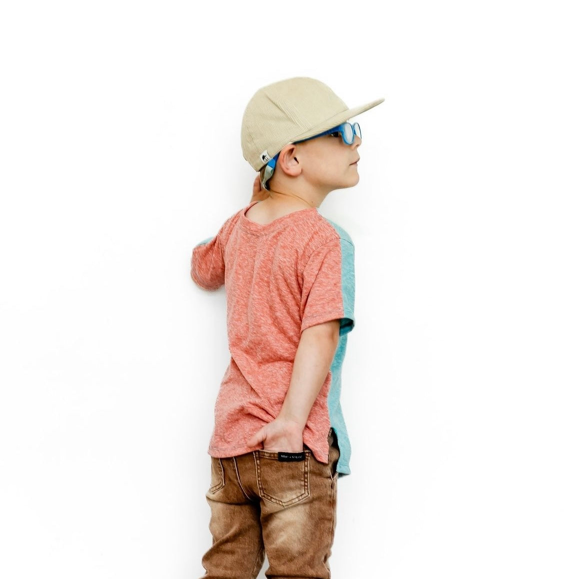 Red Teal Two sided tee