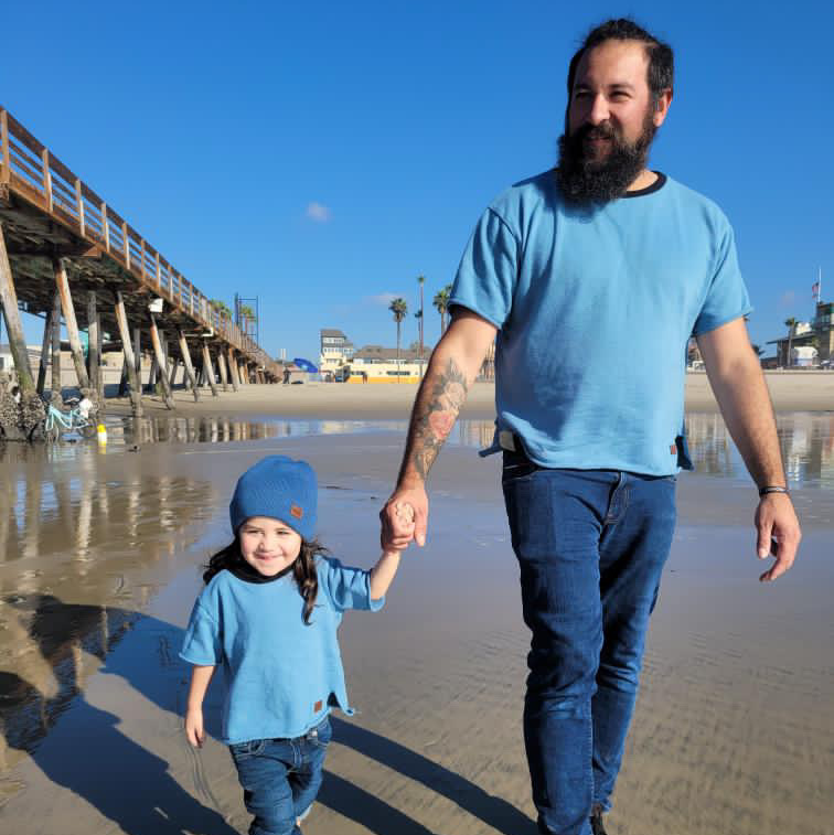 Smoke Blue Unfinished Shirt