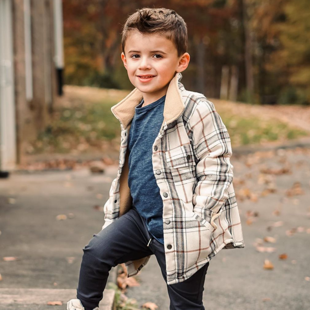 White Flannel Shacket