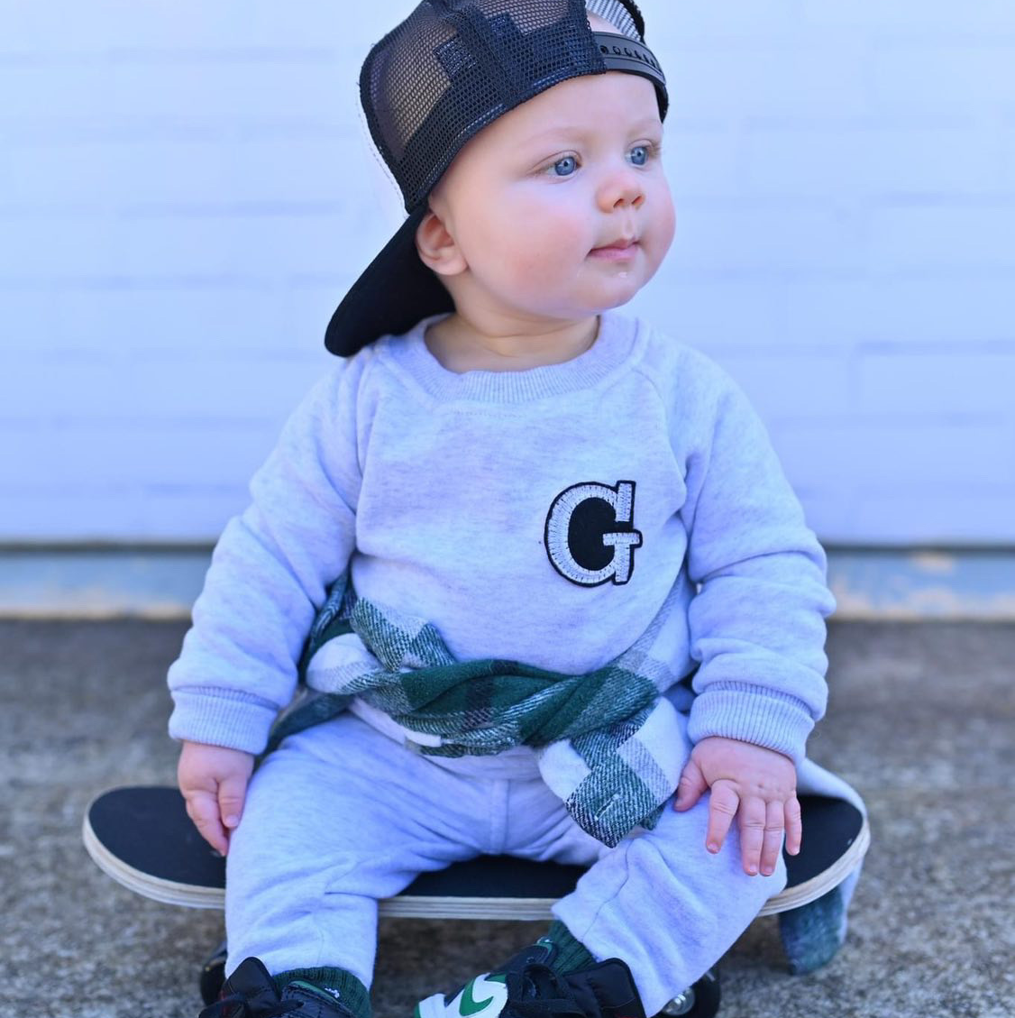 Misty White Crewneck Set