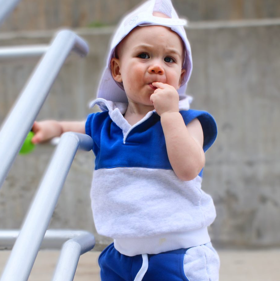 Blue/White Collared shirt