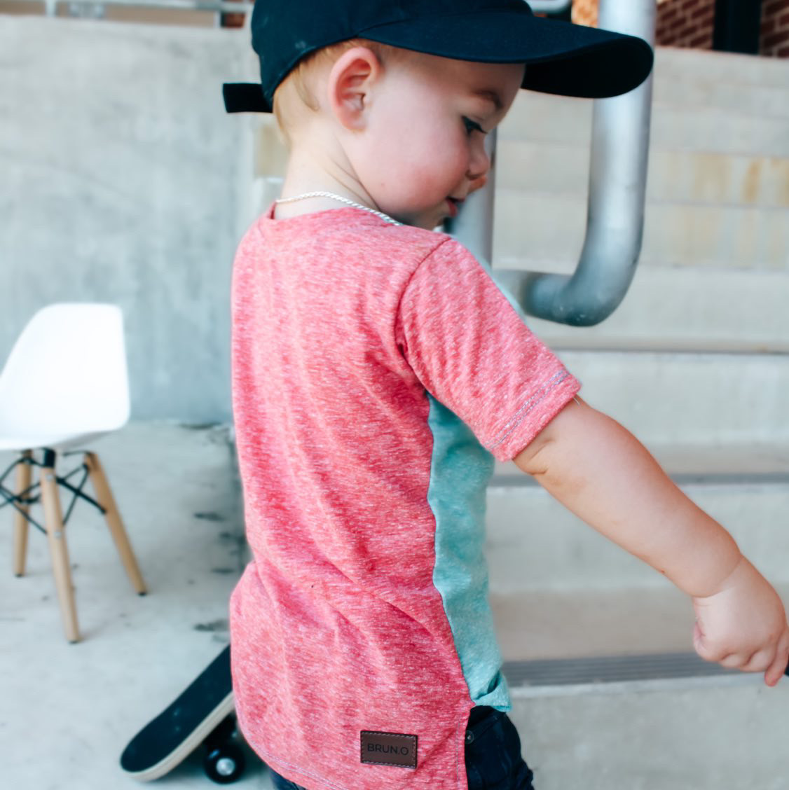 Red Teal Two sided tee