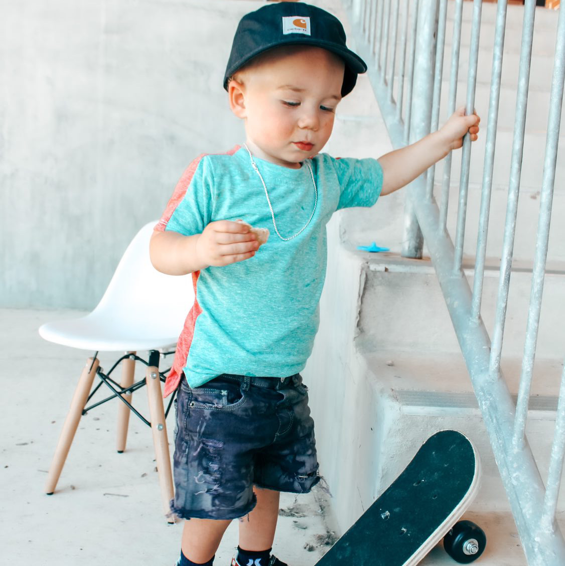 Red Teal Two sided tee