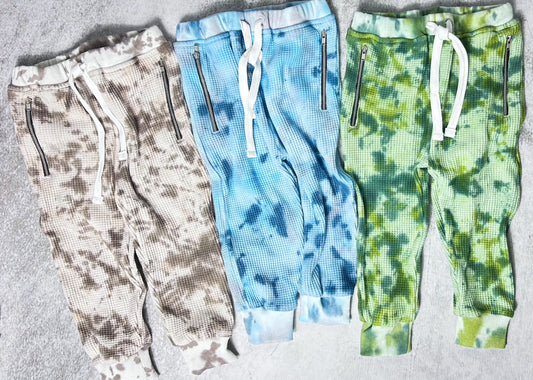 Tie dyed Waffle Joggers