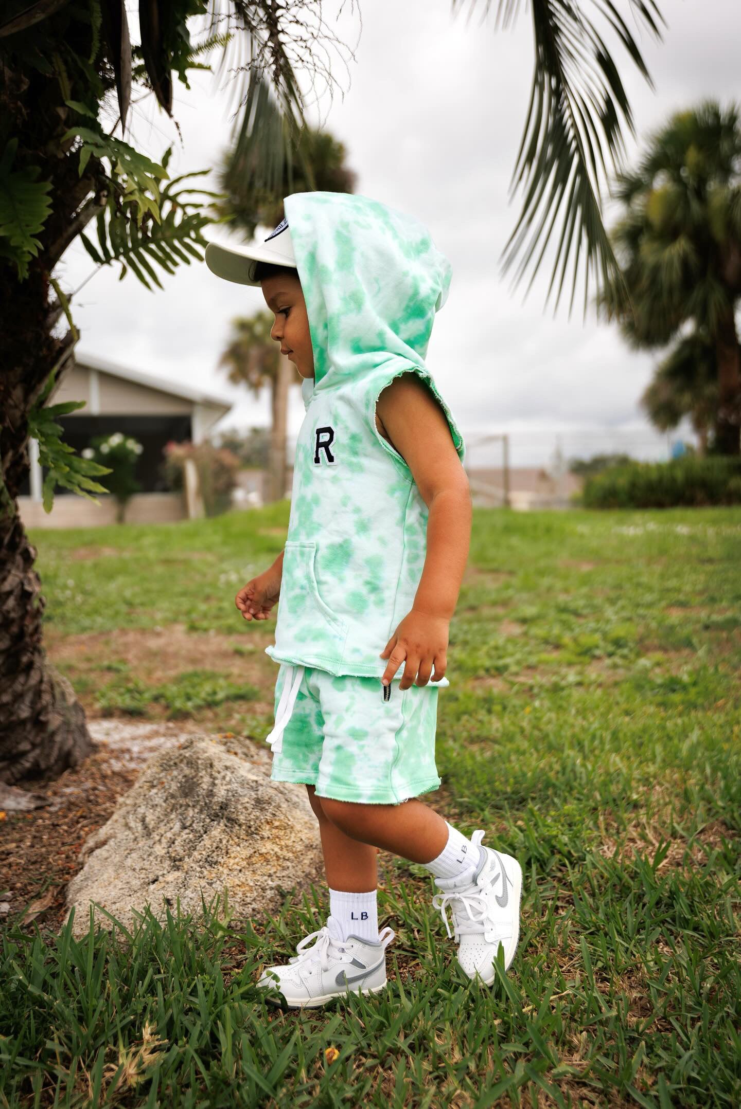 Tie Dye Unfinished Hoodie Tank