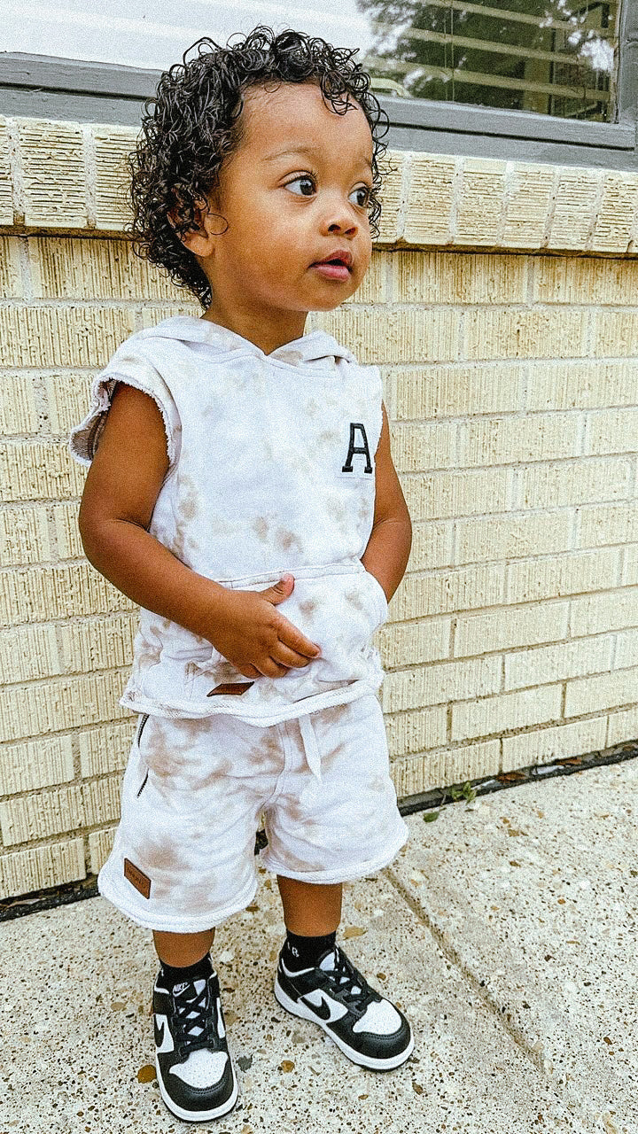 Tie Dye Unfinished Hoodie Tank