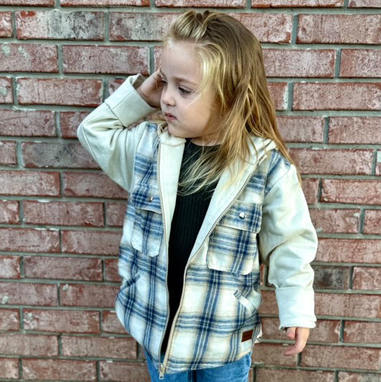 Beige/Navy Flannel Jackets