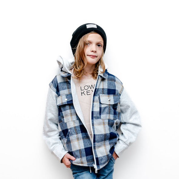 Blue/Misty White Flannel Jacket