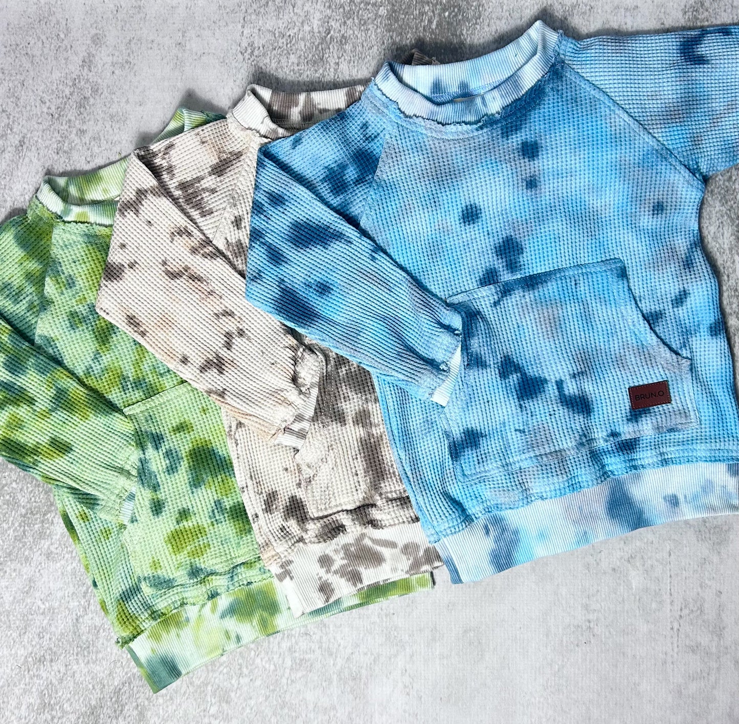 Tie dyed Waffle Crews