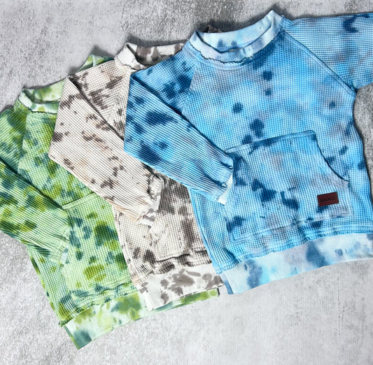 Tie dyed Waffle Crews