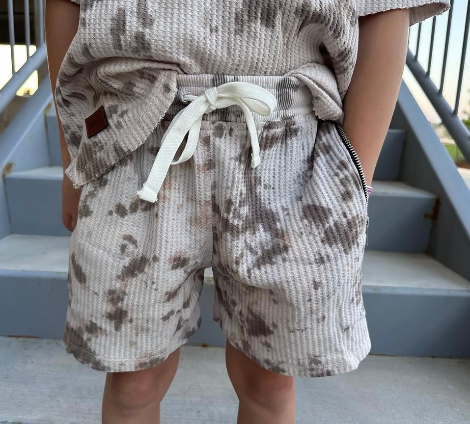 Tie dyed Waffle Shorts