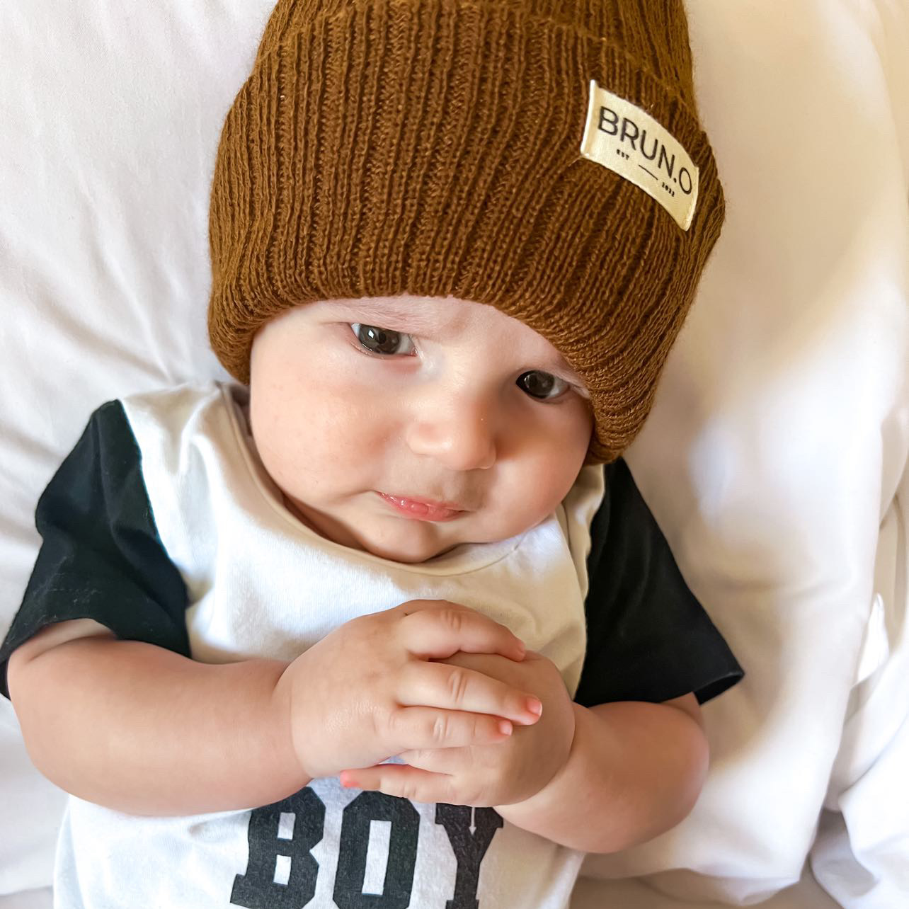 Brown Signature Beanie