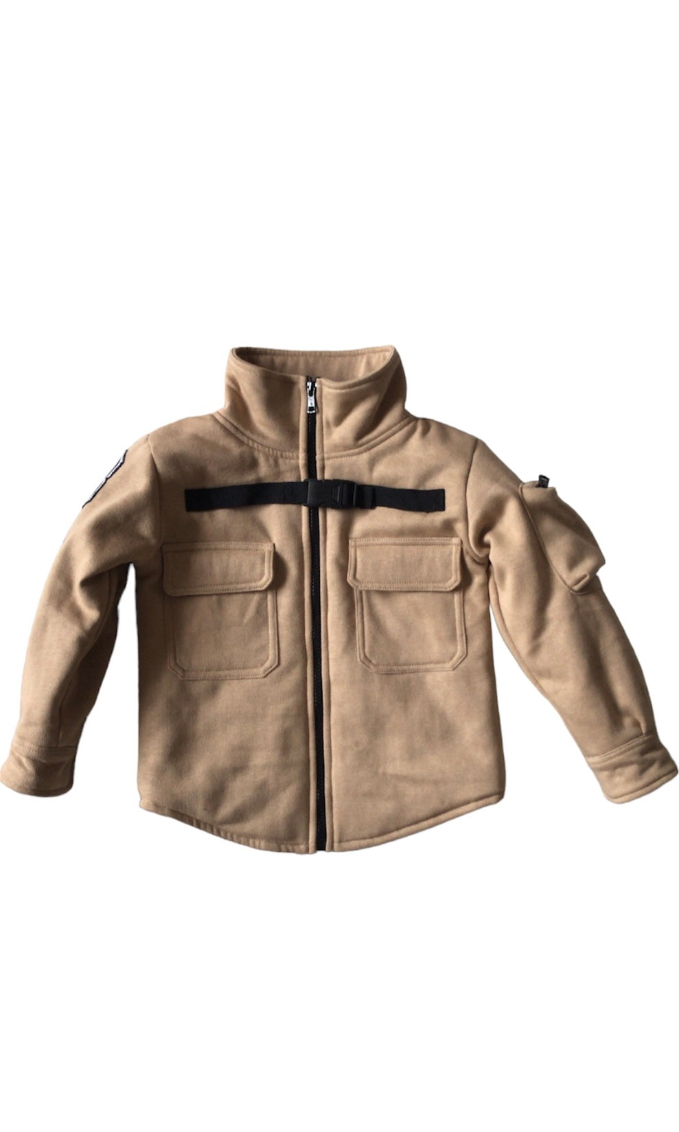 Beige Signature Bomber