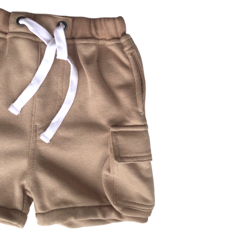 Beige Cargo Shorts