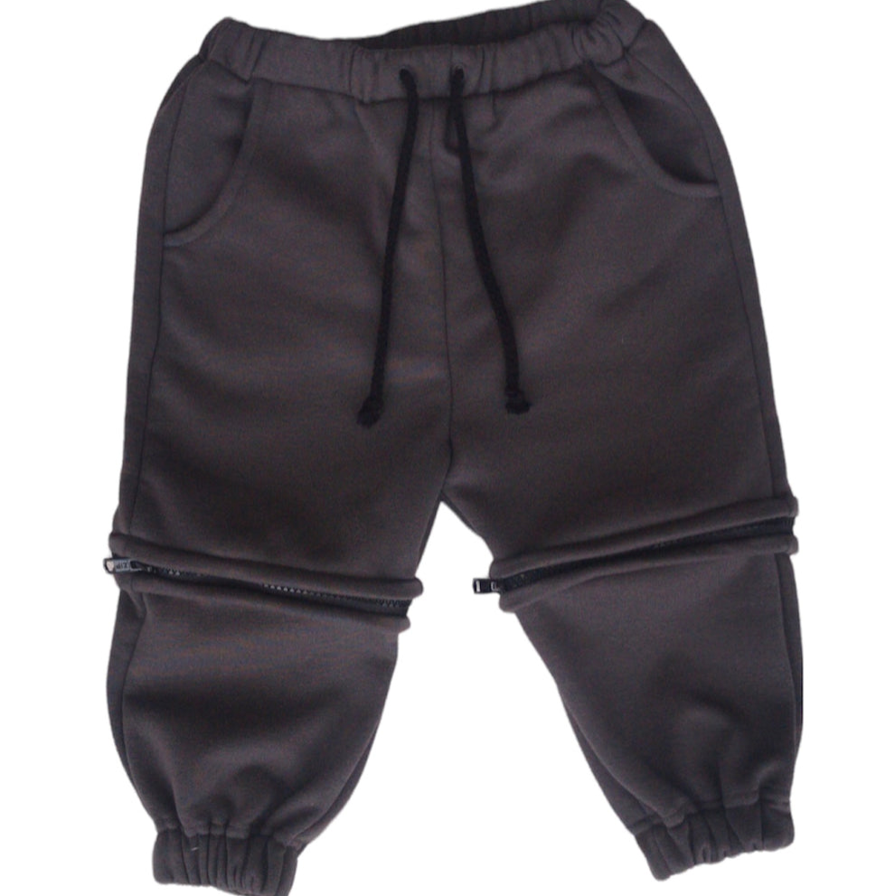 Dark Gray Zipper Joggers