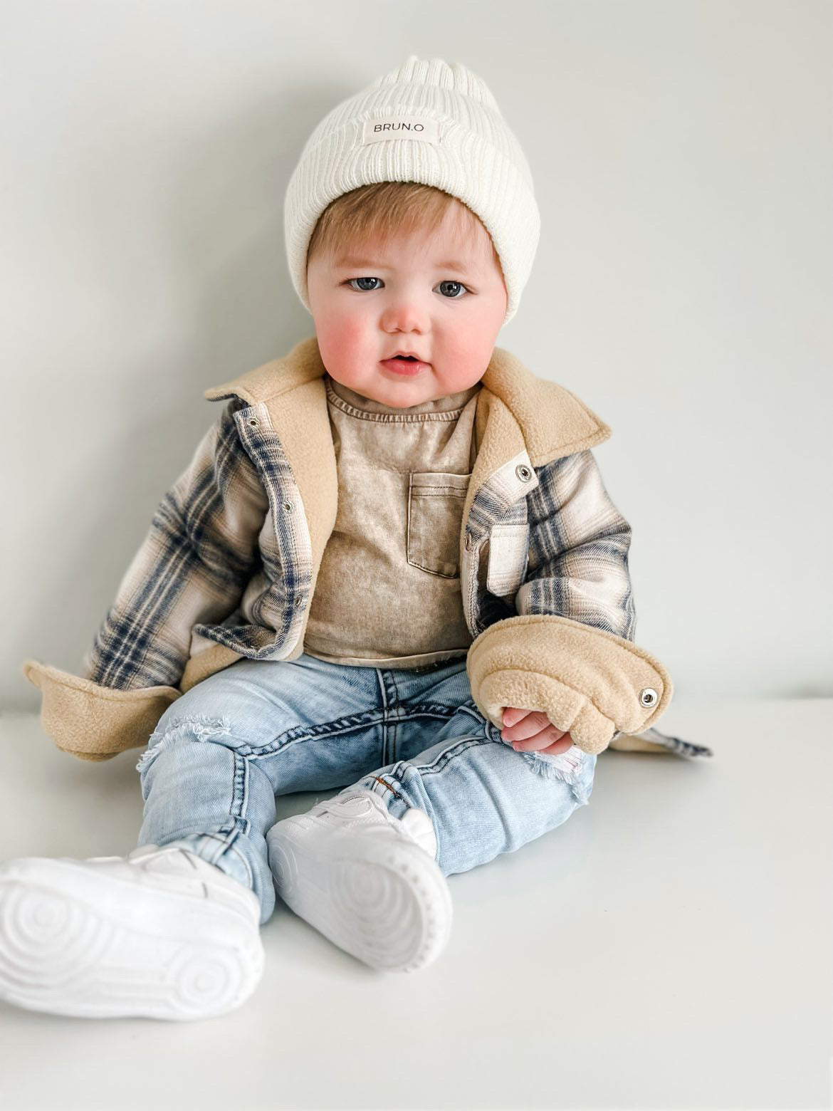 Cream Flannel Shacket