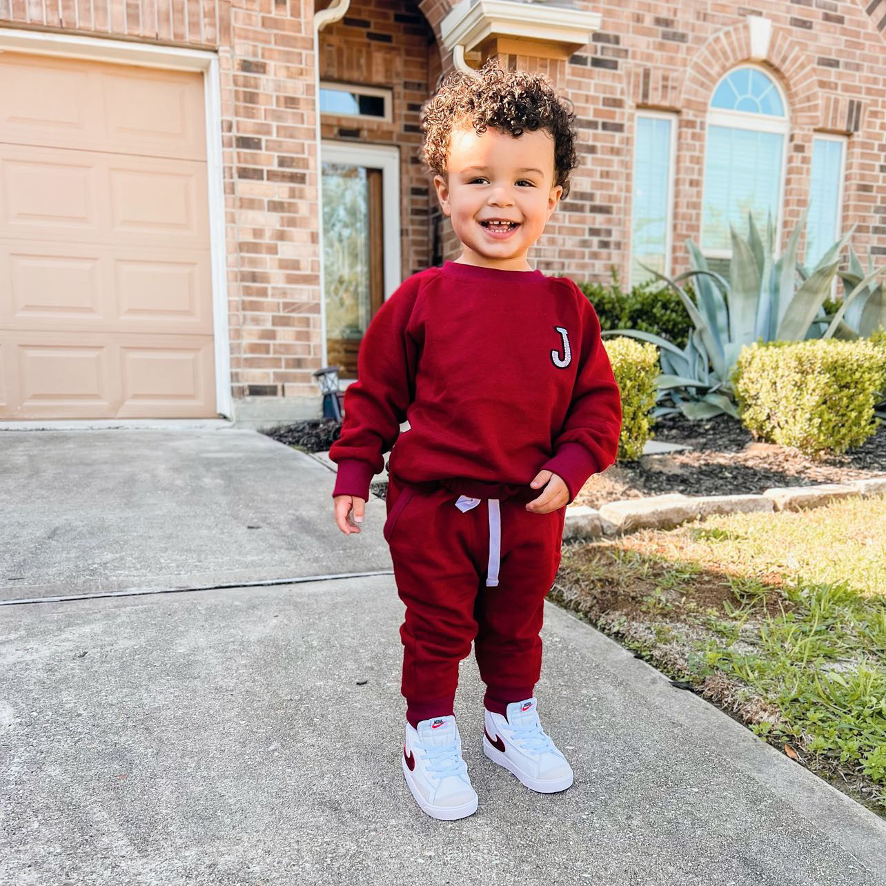Burgundy Crewneck Set