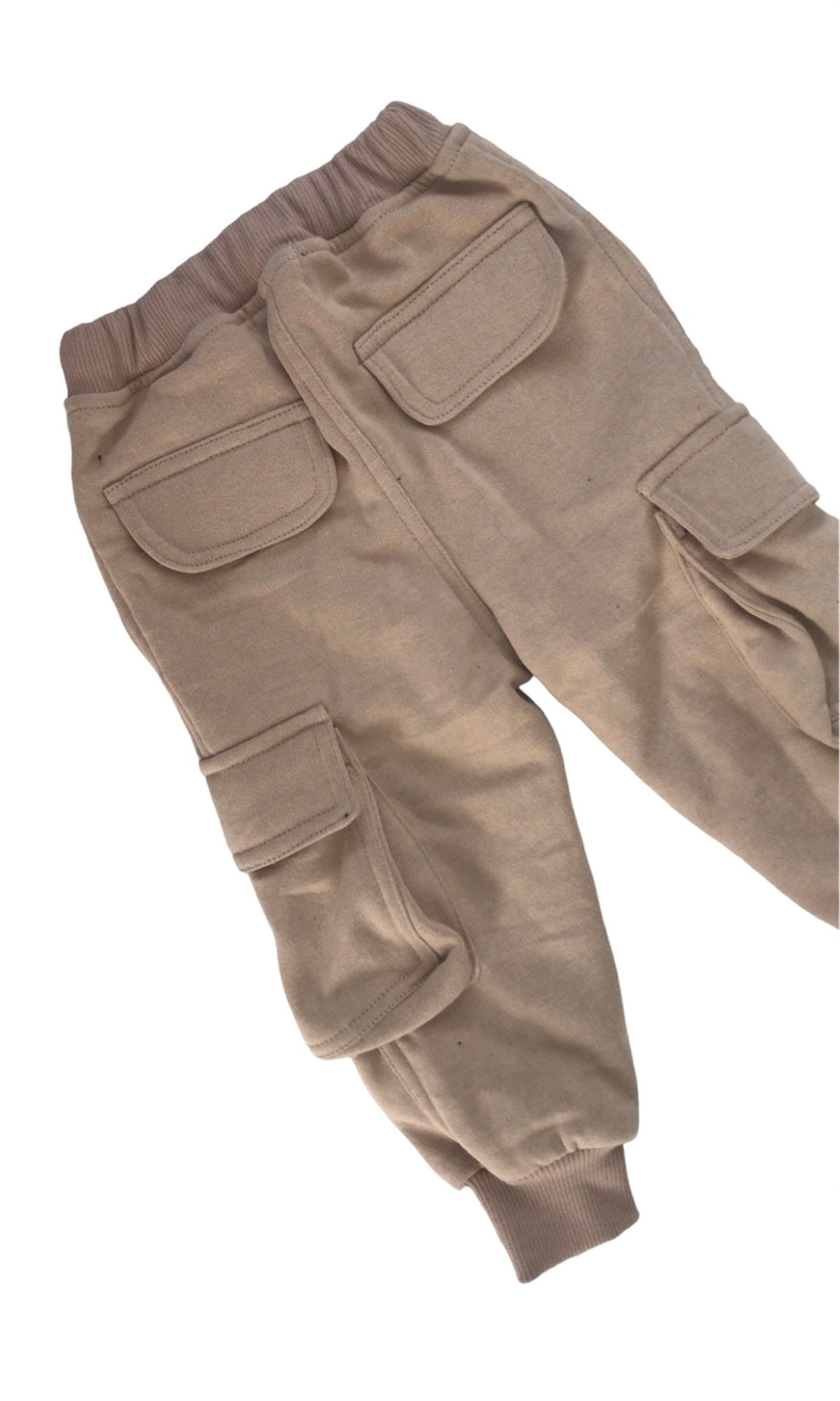 Beige Cargo Joggers