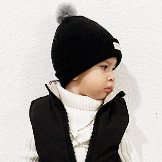 Black Signature Beanie