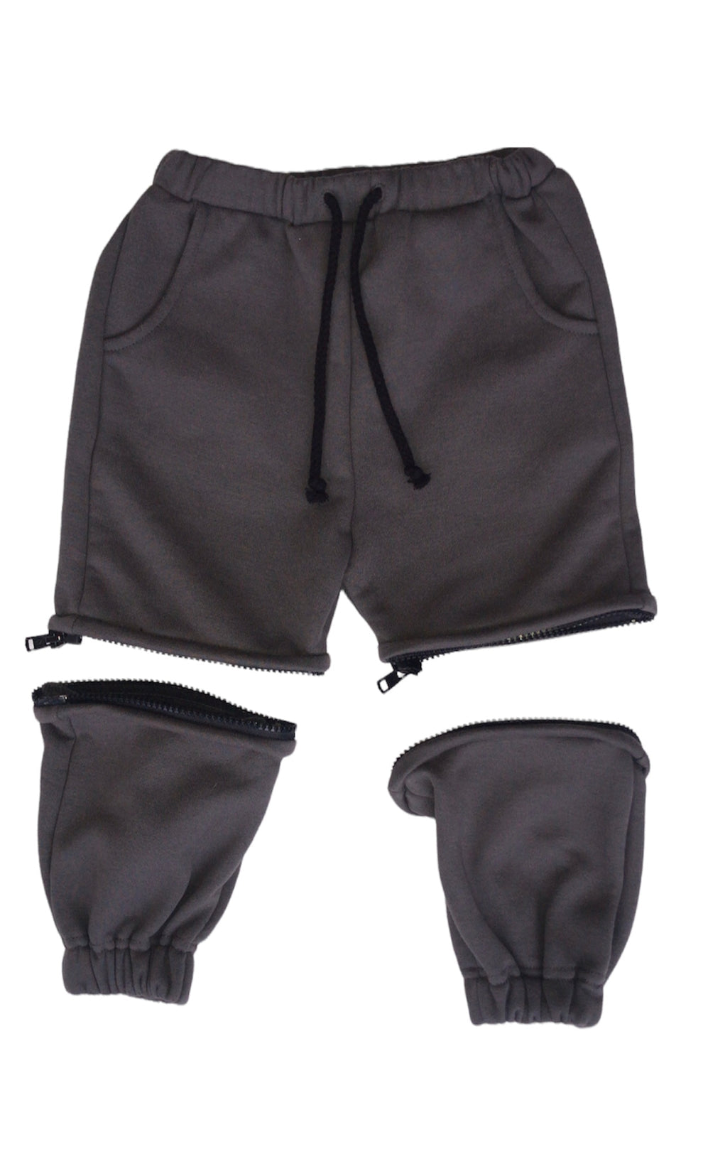 Dark Gray Zipper Joggers