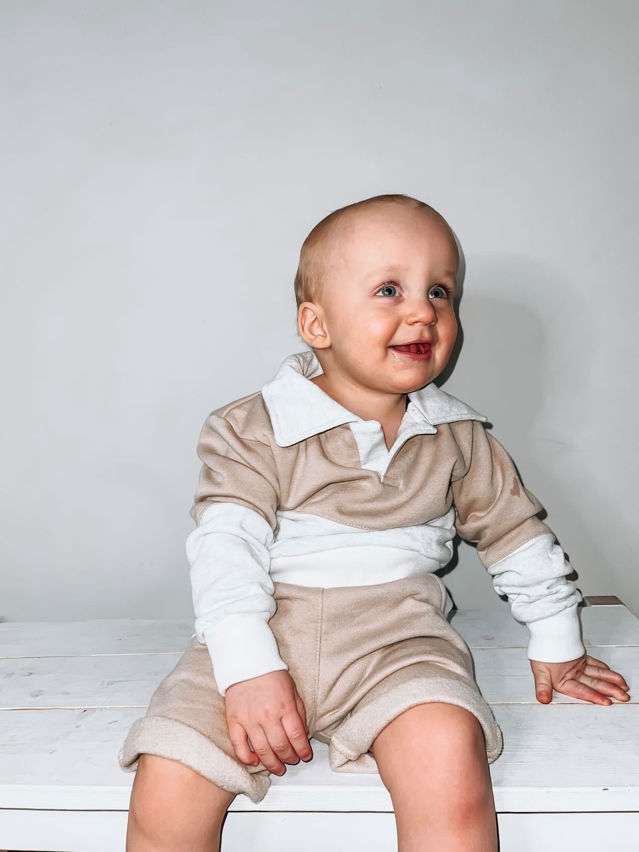 Beige Collared shirt