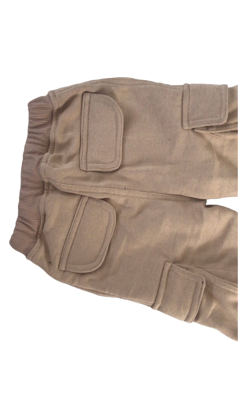 Beige Cargo Joggers