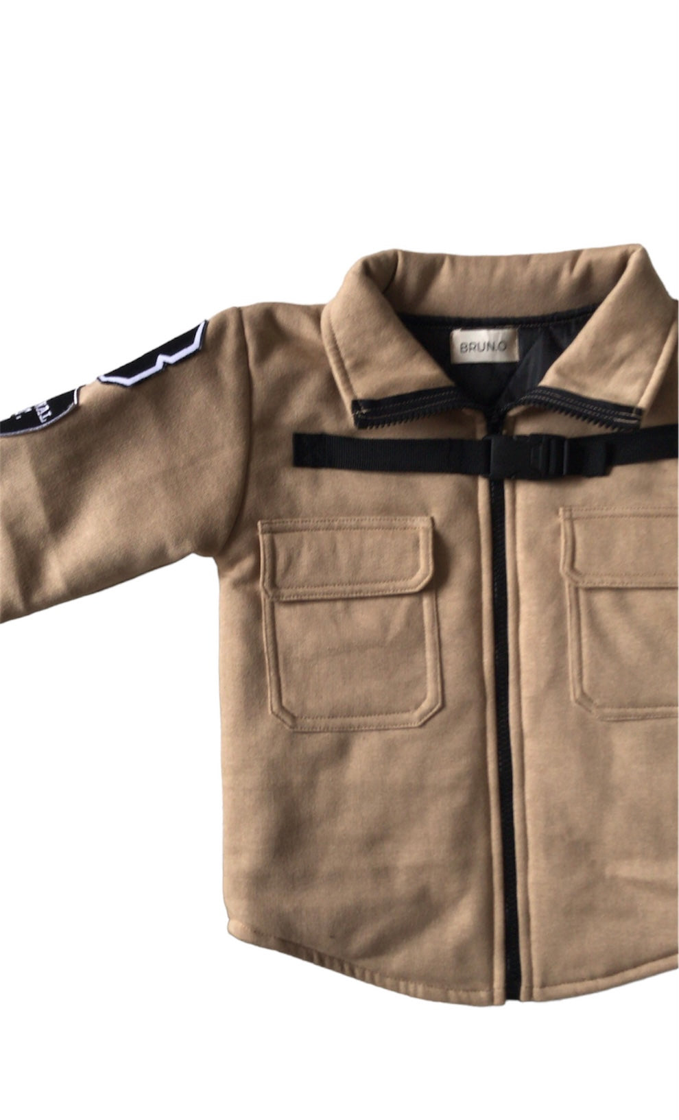 Beige Signature Bomber