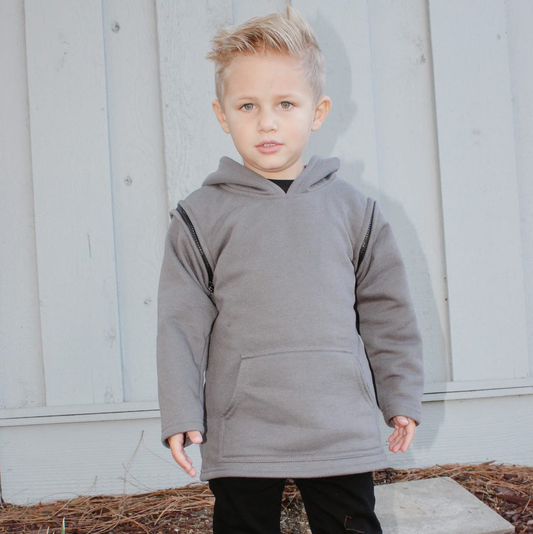 Dark Gray Zipper Jumper